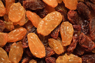 Raisin dried grape as background texture