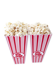 Pop corn containers isolated on white background