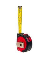 Measuring tape isolated on white background