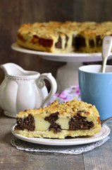 Pie with ricotta and poppy seed.