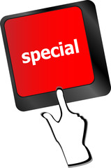 special button on laptop keyboard keys vector