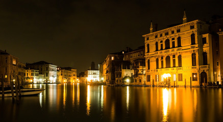 Fototapeta na wymiar Grand Canal Venice at Night
