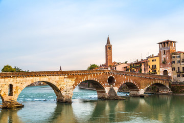 Bridge in Verona, Italy,