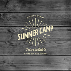 Summer camp badges logos and labels for any use