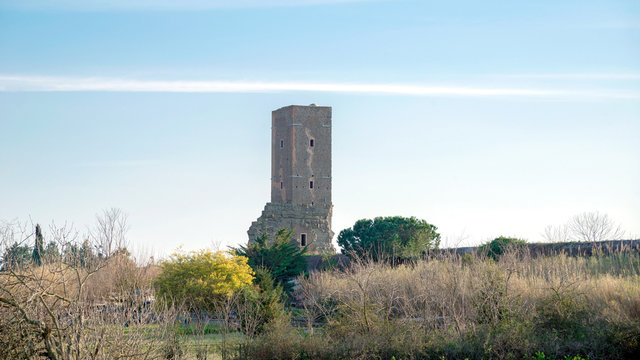 Landscape of Torre del Fiscale, Rome Italy