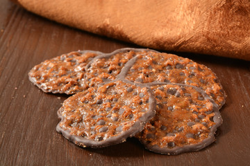 Chocolate Florentine Lace Cookies