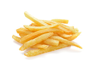 French fries isolated on white background