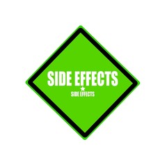 Side effect  white stamp text on green background