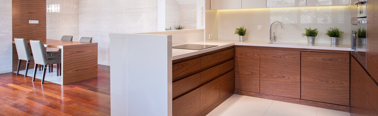 Wooden modern interior