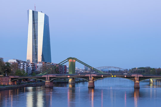 European Central Bank building in Frankfurt, Germany