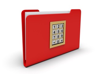 Security. 3D. Secured folder