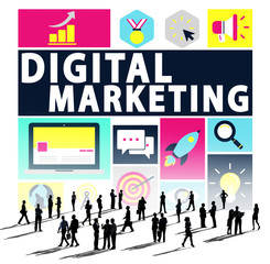 Obraz premium Digital Marketing Commerce Campaign Promotion Concept