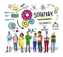 Strategy Solution Tactics Teamwork Growth Vision Concept