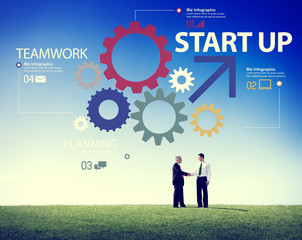 Startup New Business Plan Strategy Teamwork Concept