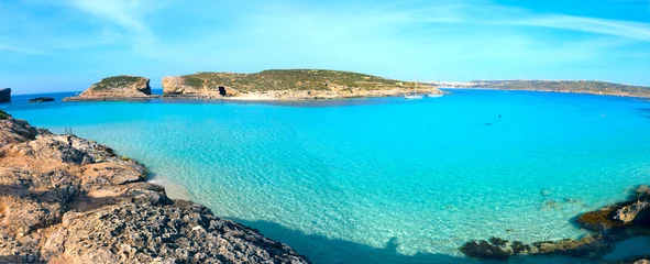Gordijnen blue lagoon Comino island Malta Gozo © luchschenF