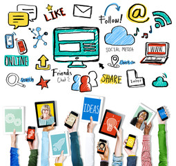 Social Media Social Networking Technology Connection Concept