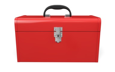 Toolbox. 3D. Red toolbox