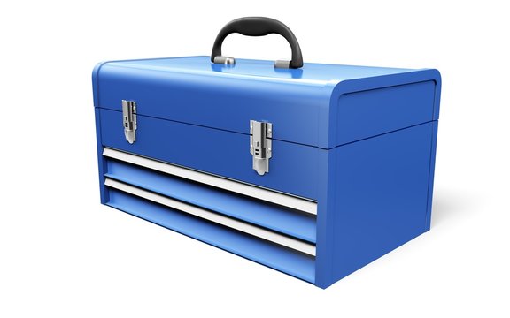 Toolbox. 3D. Blue Toolbox