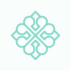 Geometric arabic logo pattern