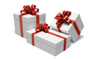Christmas. 3D. Gift Boxes