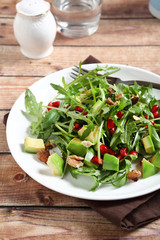 Delicious salad with vegetables