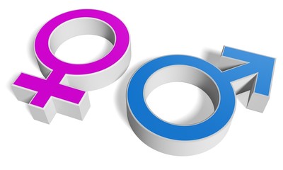 Gender Symbol. 3D. Gender Symbols