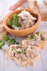 meat spread and bread