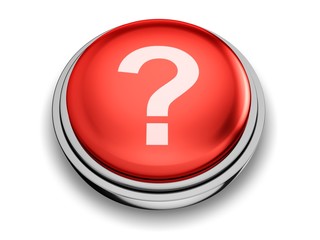 Question Mark. 3D. Button for question