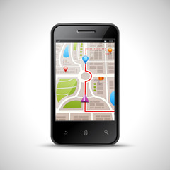 Smartphone Navigation Illustration