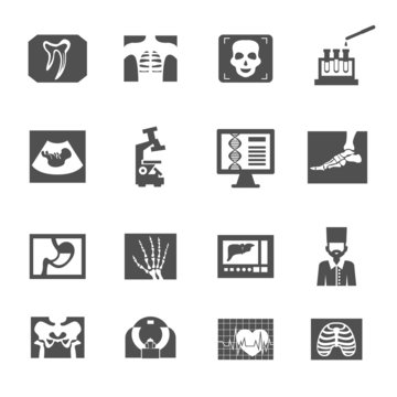 Ultrasound And X-ray Icons