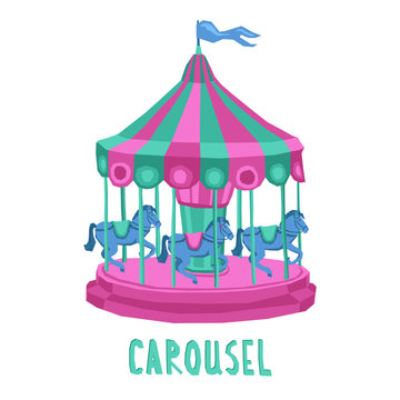 Child Carousel Illustration