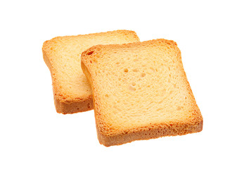 Two toasted bread slice