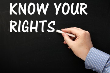 Writing Know Your Rights on a Blackboard
