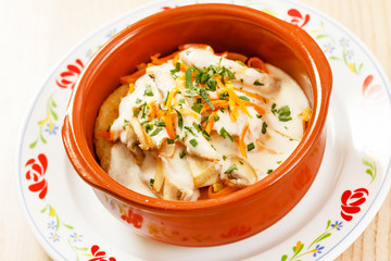 roasted vegetables with meat