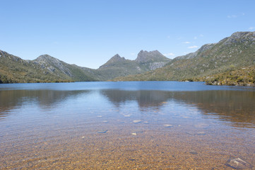 Dove Lake in Cradle Mountain National Park  Tasmania