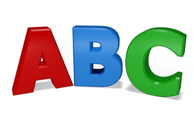 Alphabet. 3D. ABC