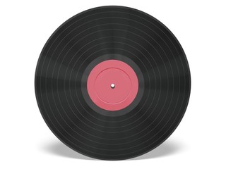 Record. 3D. Vinyl record