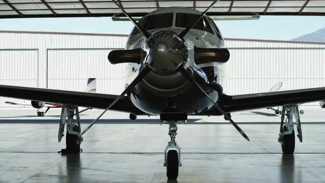 MS PAN Private airplane in hangar / Spanish Fork, Utah, USA