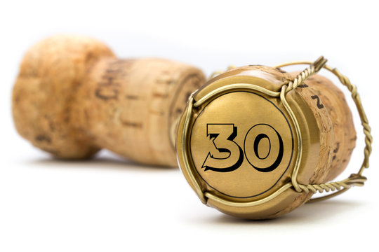 Champagnerkorken Jubiläum 30 Jahre