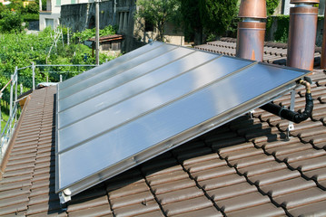 House with solar panels on roof