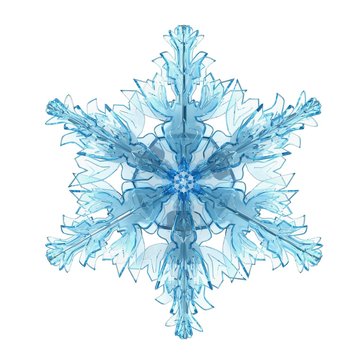 Snowflake. 3D. Snowflake