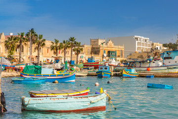 Marsaxlokk in Valletta - obrazy, fototapety, plakaty