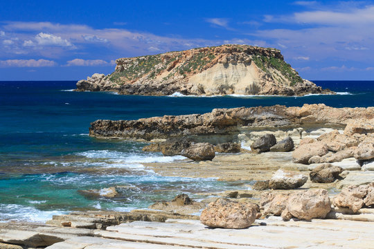 Cyprus. The Akamas peninsula and the island of Geronisos
