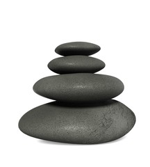 Fototapeta na wymiar Zen-like. 3D. Balanced Stone Pile