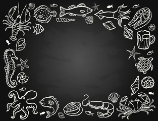 Sketch the set of seafood