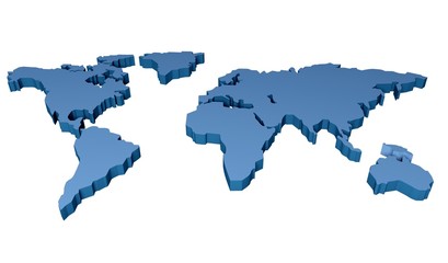 World Map. 3D. World Map