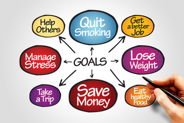 Goals diagram business concept