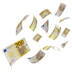 Currency. 3D. Money on White