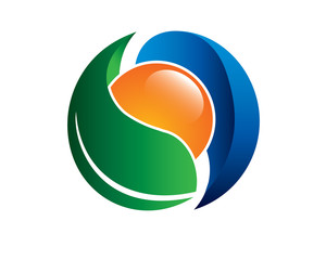 3D Natural Energy Logo Graphic