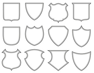 Collection of heraldic shield shapes